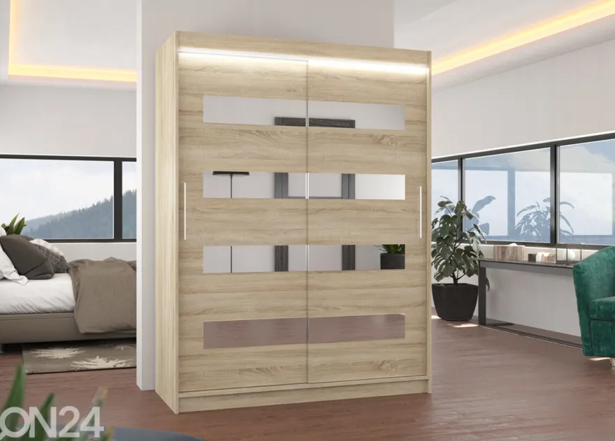 Liukuovikaappi Ballwin 150 cm + LED