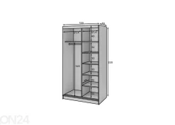 Liukuovikaappi Biancco 120 cm