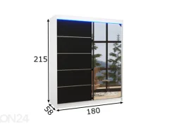 Liukuovikaappi Cabo I 180 cm + LED
