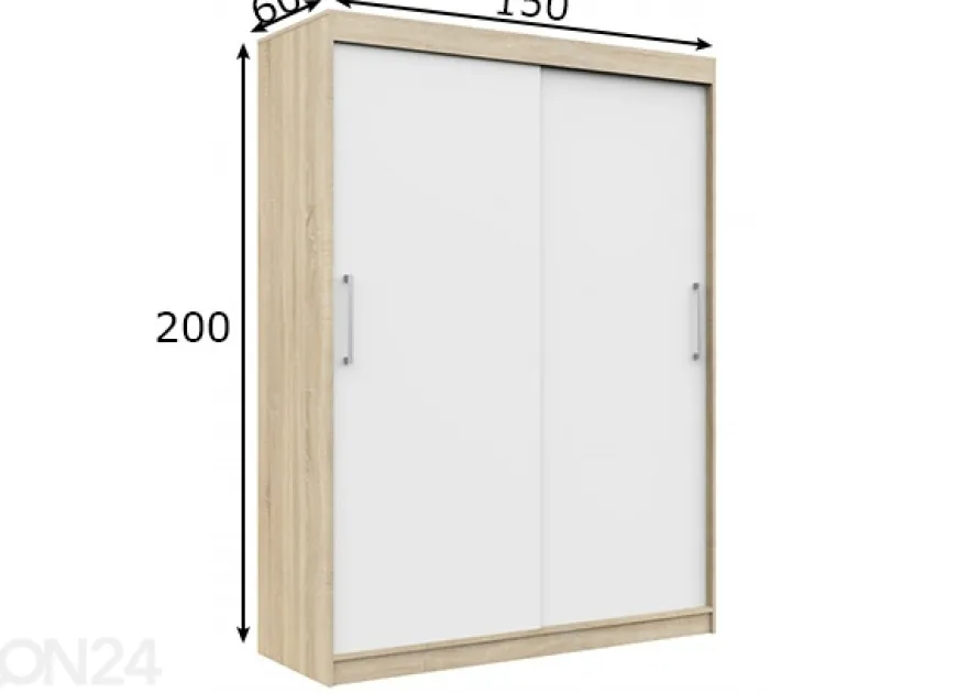 Liukuovikaappi 150 cm