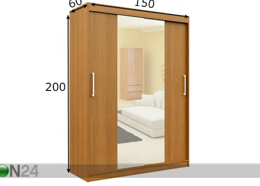 Liukuovikaappi 150 cm