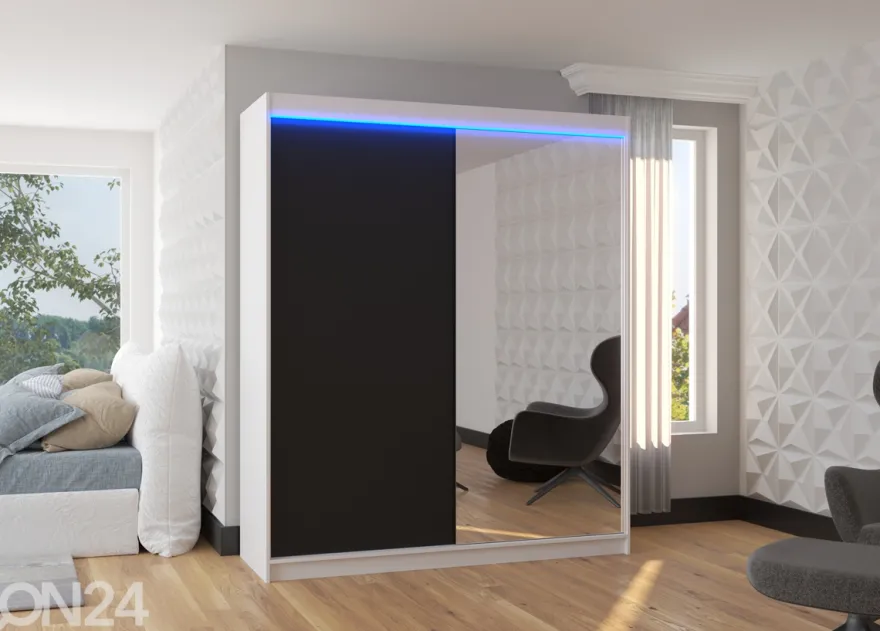 Liukuovikaappi 180 cm + LED