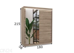 Liukuovikaappi 180 cm + LED