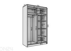 Liukuovikaappi Como 120 cm