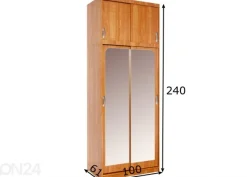 Liukuovikaappi Court 100 cm peilillä
