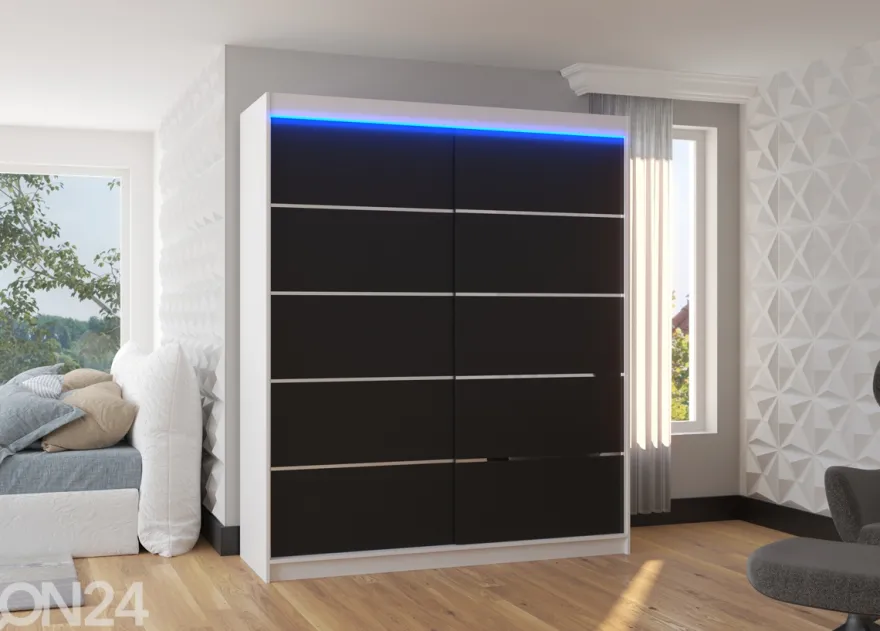 Liukuovikaappi Davi I 180 cm + LED