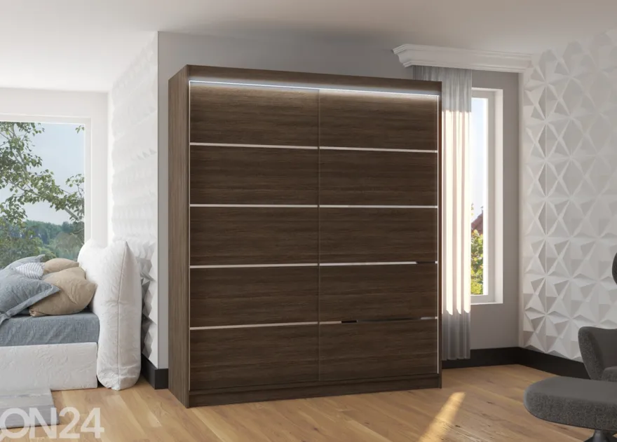 Liukuovikaappi Davi I 180 cm + LED