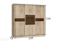 Liukuovikaappi Durrus 220 cm