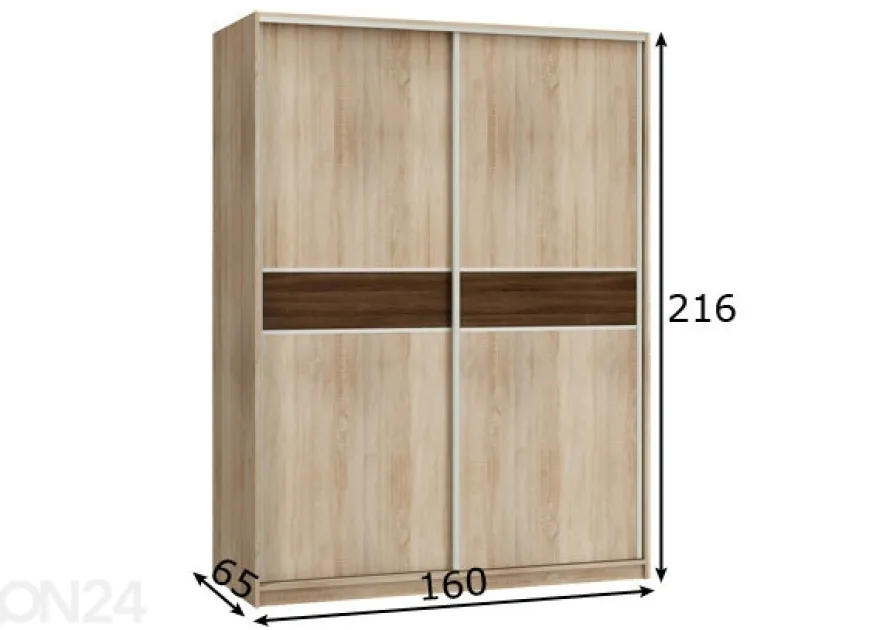 Liukuovikaappi Durrus 160 cm