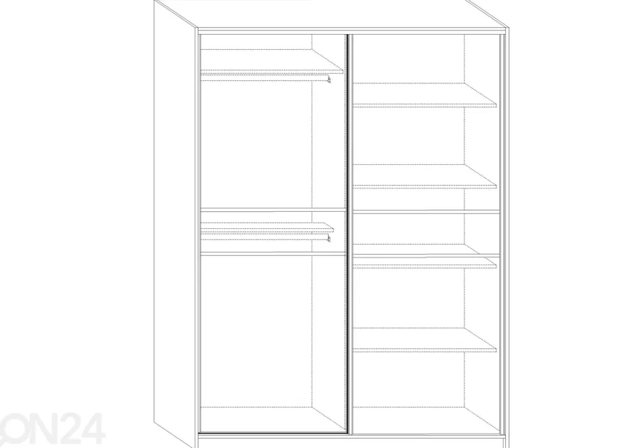 Liukuovikaappi Durrus 160 cm