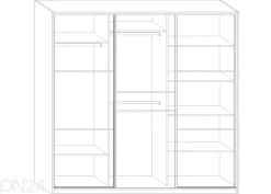 Liukuovikaappi Durrus II 220 cm