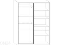 Liukuovikaappi Durrus II 160 cm