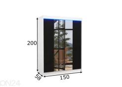 Liukuovikaappi Evely I 150 cm + LED