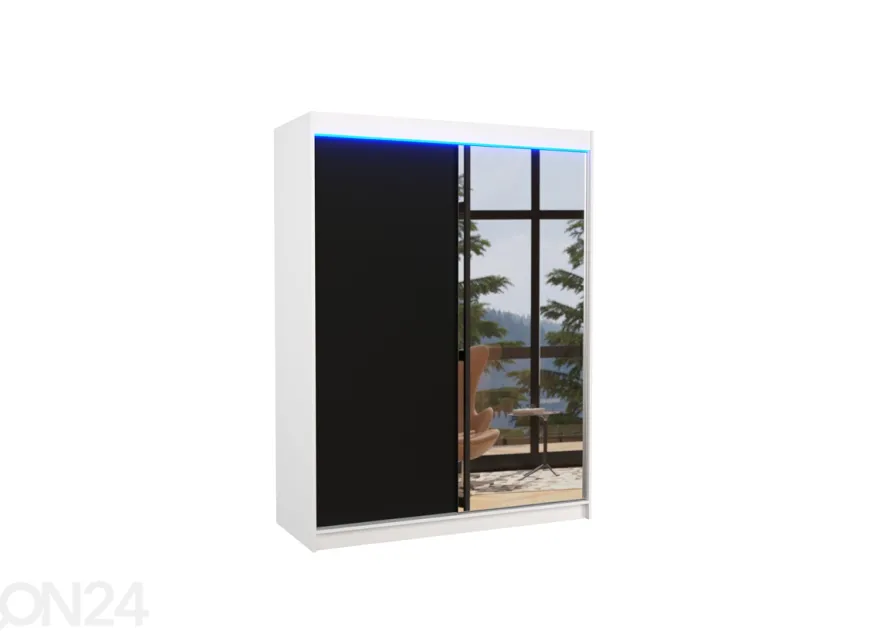 Liukuovikaappi Joanna 150 cm + LED