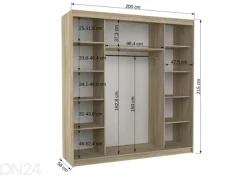 Liukuovikaappi Metra 200 cm