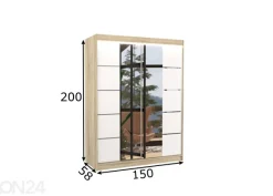 Liukuovikaappi Pelle I 150 cm + LED