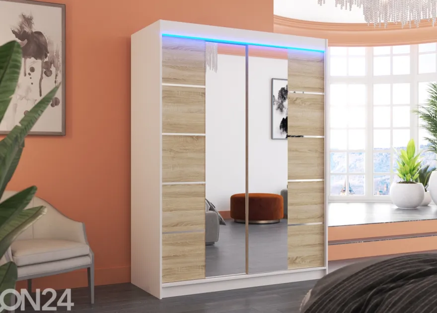 Liukuovikaappi Pelle I 150 cm + LED