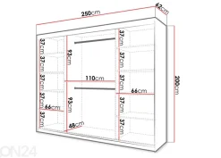 Liukuovikaappi Riflo I 250 cm