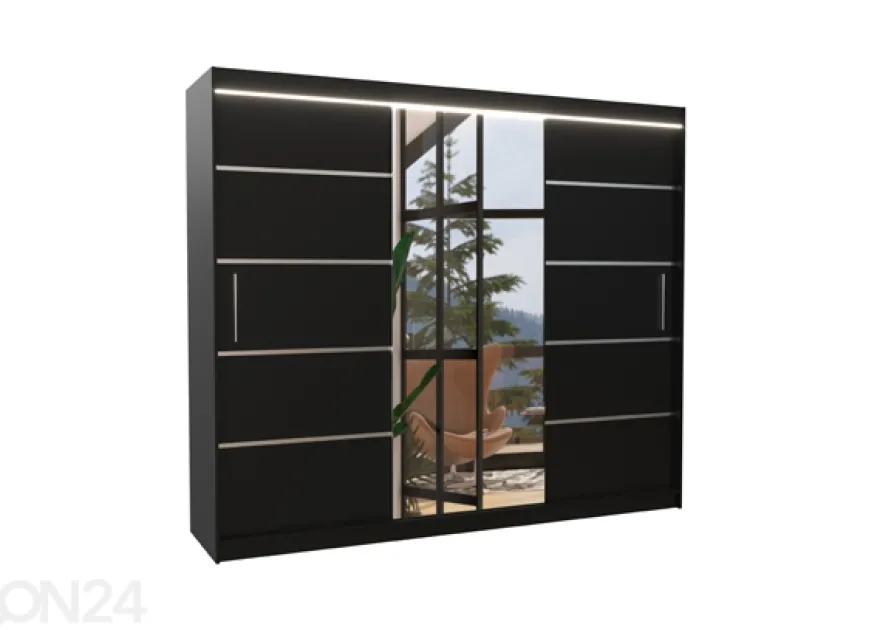 Liukuovikaappi Sania I 250 cm + LED