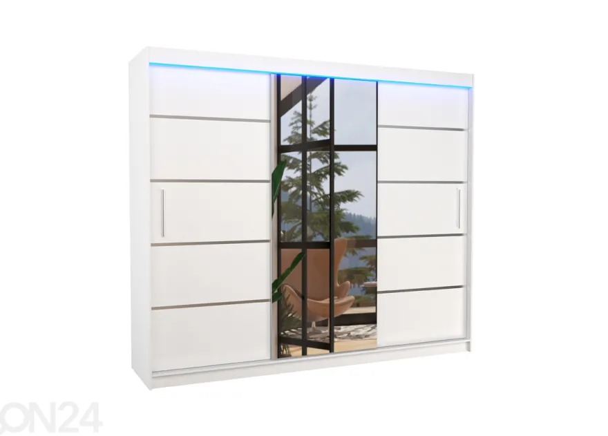 Liukuovikaappi Sania I 250 cm + LED
