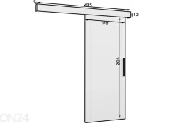 Liukuovi Sligo 90 cm, stopparilla