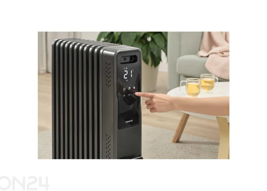 Öljytäytteinen lämmitin Smart Home Sencor SOH8211GY, harmaa