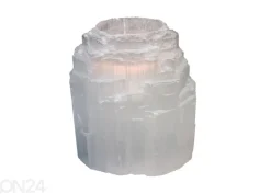 Lämpökynttilän seleniitti Iso alusta 0,6-0,7 kg 8x8 cm