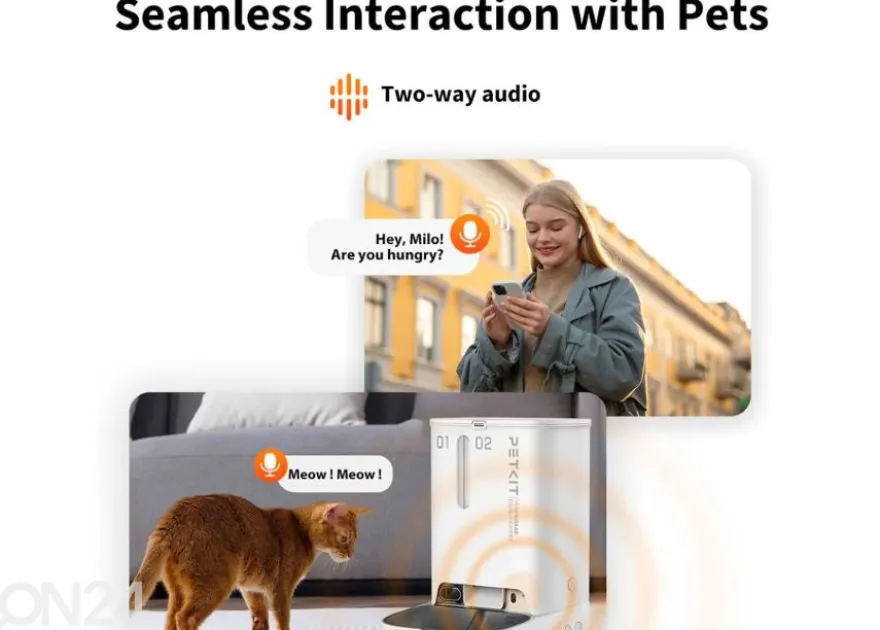 Älykäs lemmikkien ruokinta-automaatti kameralla Petkit P591 YumShare 2+3 L