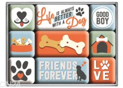 Magneetit Life is always better with a Dog 9 kpl