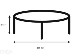 Marmori sohvapöytä Victoria Ø90 cm