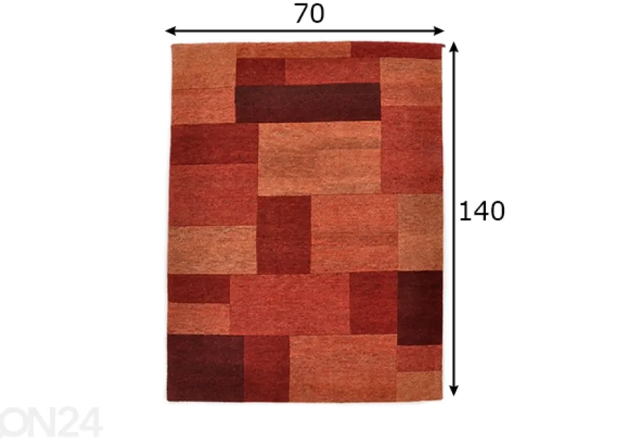 Matto Dalas, 70x140 cm punainen