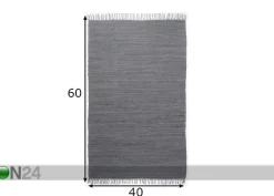 Matto Happy Cotton Uni 40x60 cm, harmaa