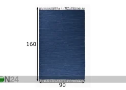 Matto Happy Cotton Uni 90x160 cm, sininen
