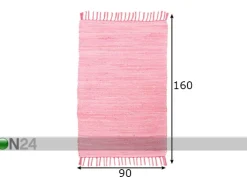 Matto Happy Cotton Uni 90x160 cm, vaaleanpunainen