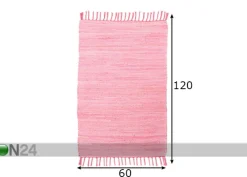 Matto Happy Cotton Uni 60x120 cm, vaaleanpunainen