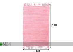 Matto Happy Cotton Uni 160x230 cm, vaaleanpunainen