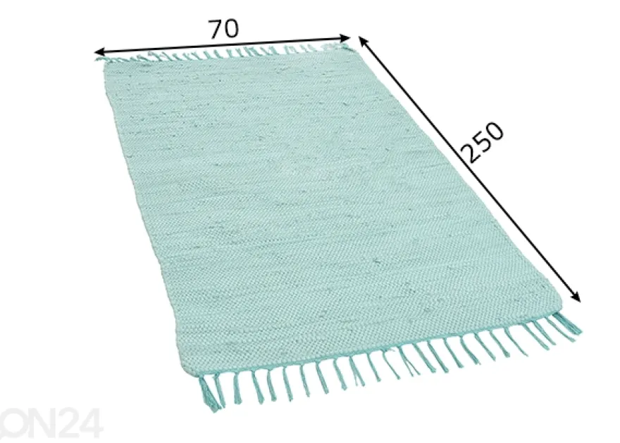 Matto Happy Cotton 70x250 cm, piparminttu