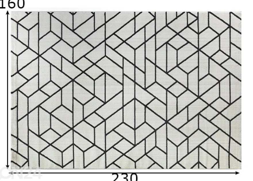 Matto Helsinki White 160x230 cm