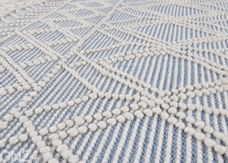 Matto om Tailor Colored Macrame Ø140 cm sininen