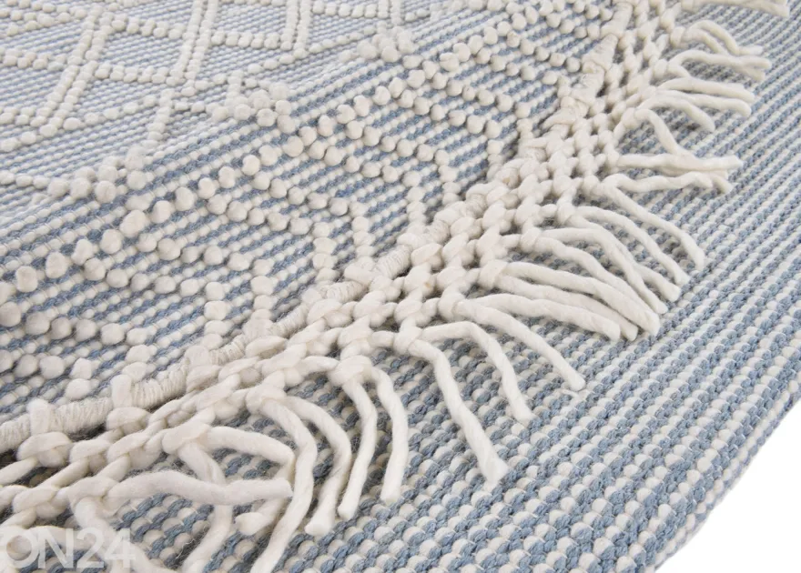 Matto om Tailor Colored Macrame Ø140 cm sininen