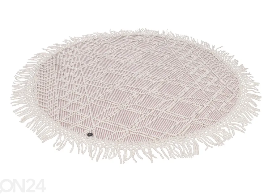 Matto om Tailor Colored Macrame Ø140 cm roosa