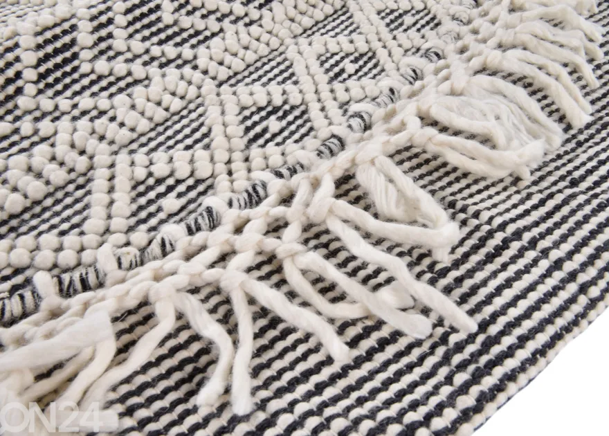 Matto om Tailor Colored Macrame Ø140 cm harmaa