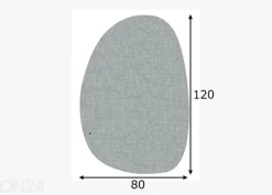 Matto om Tailor Cozy Pebble, 80x120 cm minttu