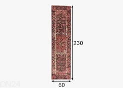 Matto om Tailor Funky Orient Ghom, 60x230 cm punainen