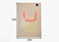 Matto om Tailor Shapes, 140x200 cm vaaleanpunainen/monivärinen