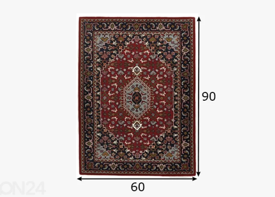 Matto Royal Persian, 60x90 cm punainen