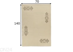 Matto Taza Royal 70x140 cm, valkoinen