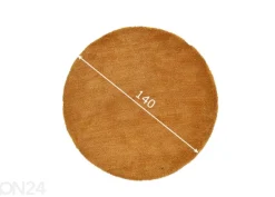 Matto Tom Tailor Cozy Ø140 cm kullansävy