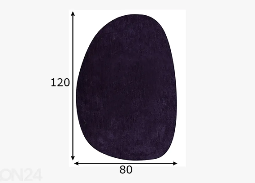 Matto Tom Tailor Cozy Pebble, 80x120 cm violetti