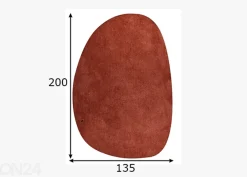 Matto Tom Tailor Cozy Pebble, 135x200 cm ruosteenvärinen